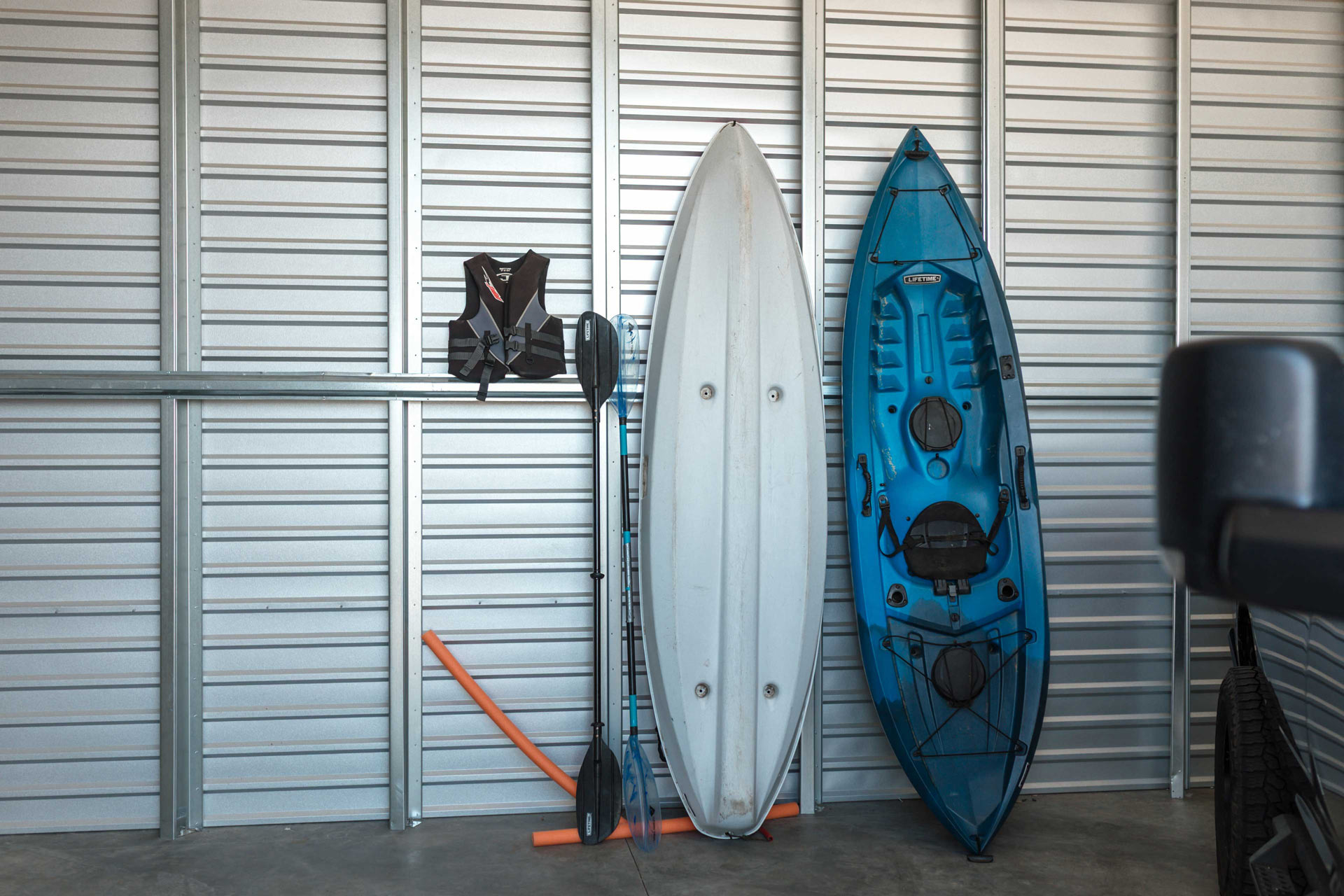 kayaks stored inside a storage unit in Minden Nevada 5